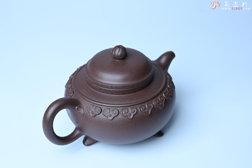 紫砂壶图片：美壶特惠 精致紫泥云肩如意壶 茶人醉爱 - 紫砂壶之家紫砂壶网