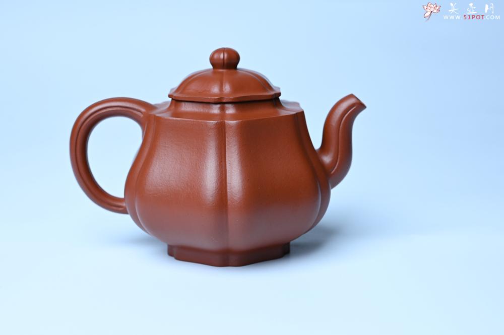 紫砂壶图片：美壶特惠 老朱泥高菱壶 茶人醉爱 - 紫砂壶之家紫砂壶网