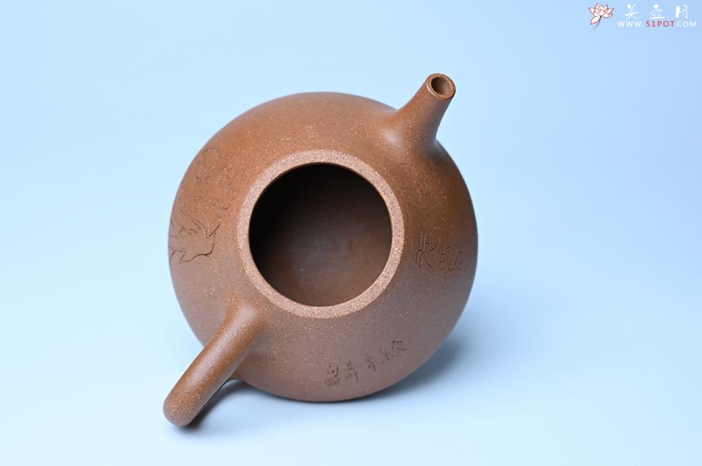 紫砂壶图片：油润五彩段泥 全手工薄胎子冶石瓢 难度大 骨肉匀挺 文气装饰罗汉图 无为 - 紫砂壶之家紫砂壶网