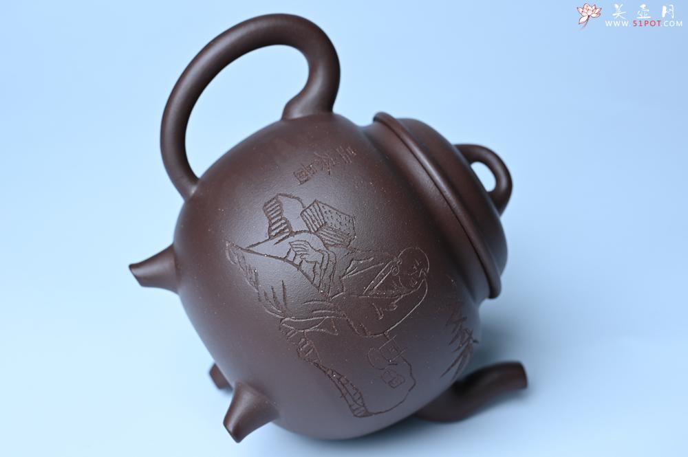 紫砂壶图片：美壶特惠 优质紫泥精致三足鼎壶 品茶论道 - 紫砂壶之家紫砂壶网