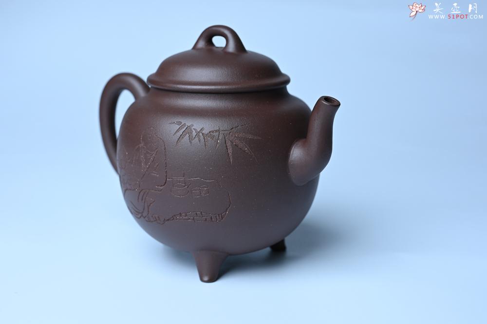 紫砂壶图片：美壶特惠 优质紫泥精致三足鼎壶 品茶论道 - 紫砂壶之家紫砂壶网