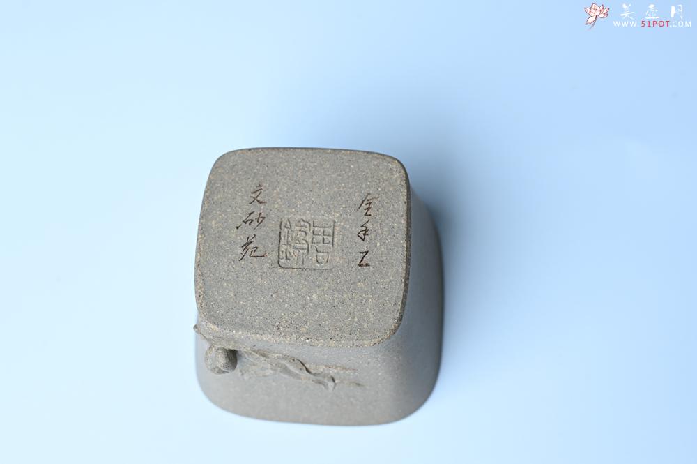 紫砂壶图片：实力派国工周斌（周镔） 采用8000块一捆的特好青段 全手工四方寿桃主人杯 观桃杯 - 紫砂壶之家紫砂壶网