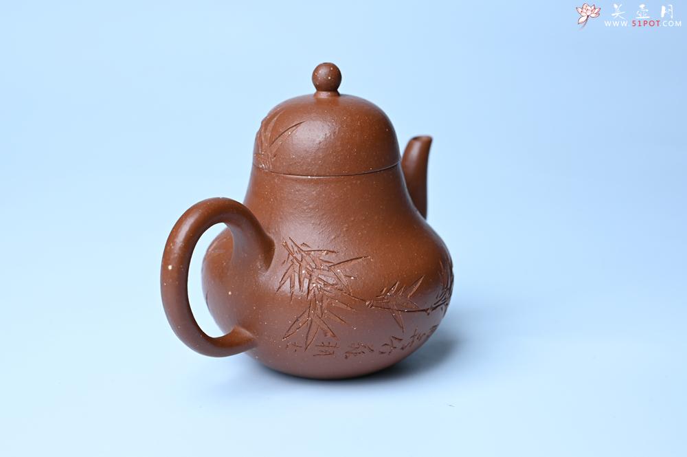 紫砂壶图片：美壶特惠 特好朱泥居不可无竹梨形壶 茶人醉爱 - 紫砂壶之家紫砂壶网