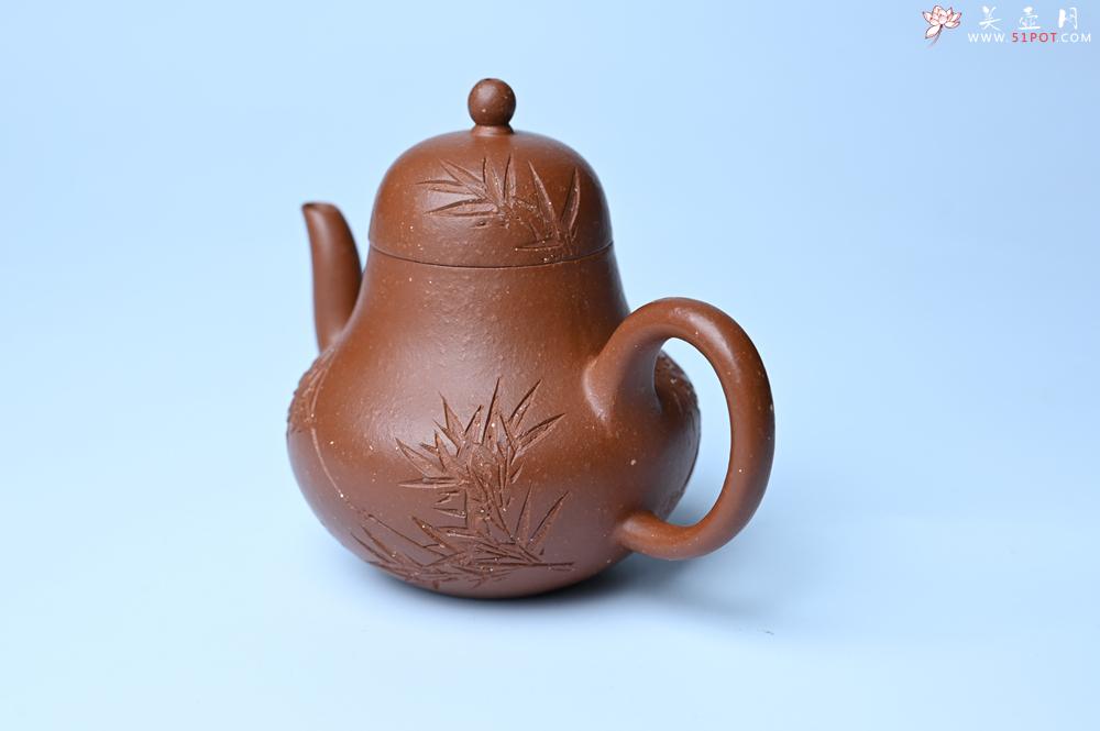 紫砂壶图片：美壶特惠 特好朱泥居不可无竹梨形壶 茶人醉爱 - 紫砂壶之家紫砂壶网