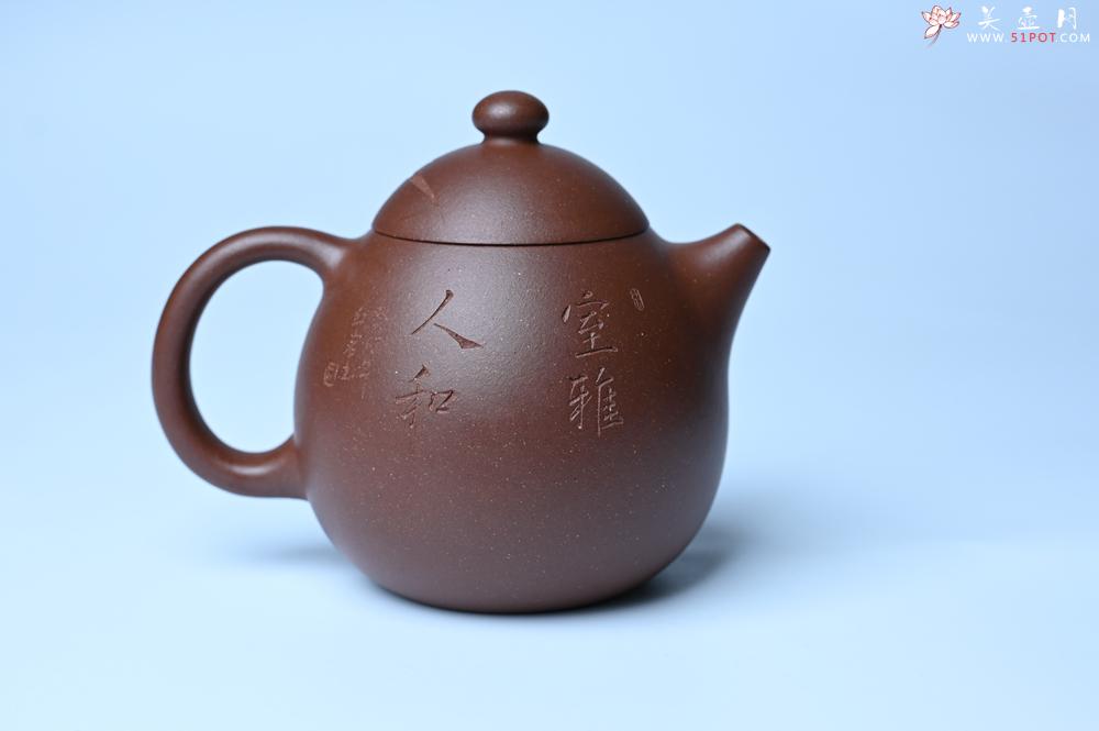 紫砂壶图片：美壶特惠 特好底槽青龙蛋壶 装饰兰草特文气 - 紫砂壶之家紫砂壶网