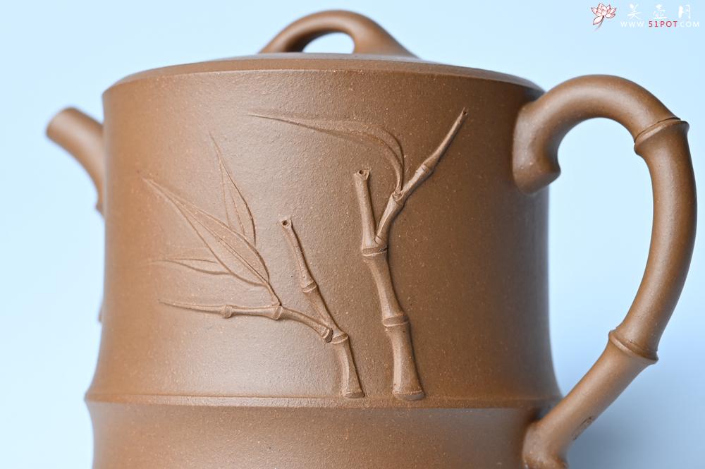 紫砂壶图片：美壶特惠 精工黄金段泥竹段 挺拔秀雅 茶人醉爱 - 紫砂壶之家紫砂壶网
