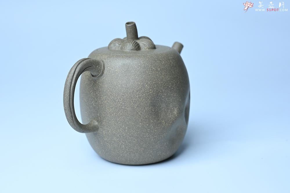 紫砂壶图片：美壶特惠 精致薄胎青段泥瓜菱壶 质量仅84g 茶人醉爱 - 紫砂壶之家紫砂壶网