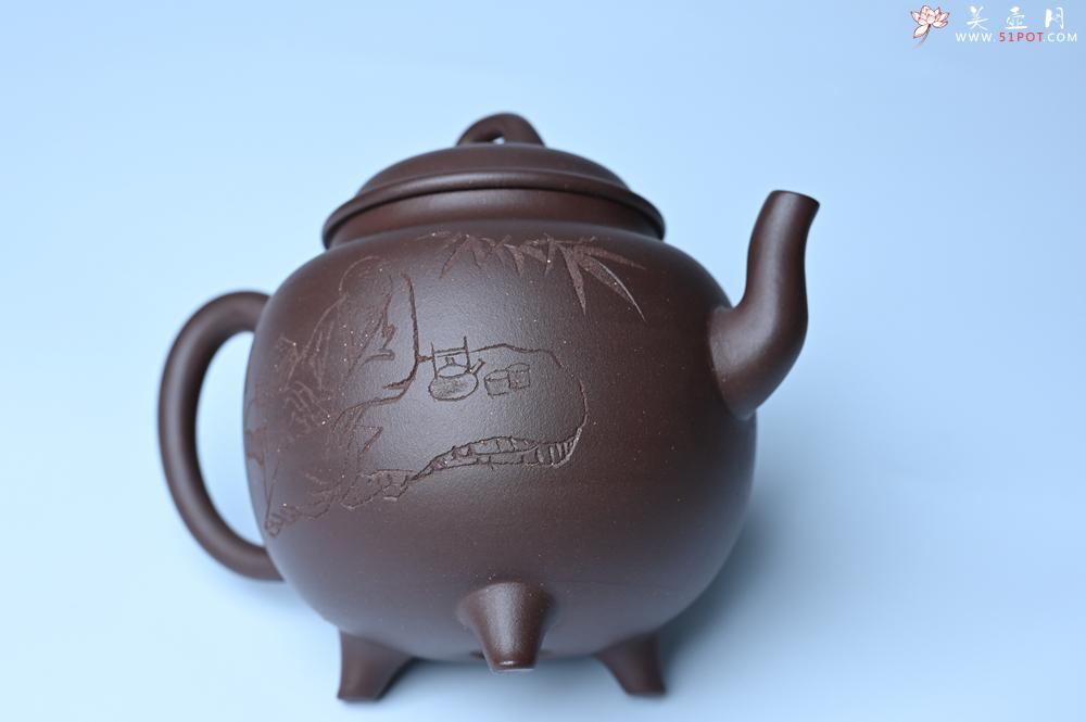 紫砂壶图片：美壶特惠 优质紫泥精致三足鼎壶 品茶论道 - 紫砂壶之家紫砂壶网