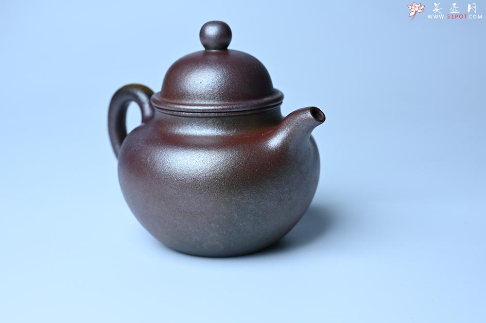 紫砂壶图片：美壶特惠 精致柴烧青灰泥掇球壶 茶人醉爱 - 紫砂壶之家紫砂壶网