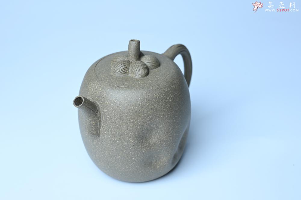 紫砂壶图片：美壶特惠 精致薄胎青段泥瓜菱壶 质量仅84g 茶人醉爱 - 紫砂壶之家紫砂壶网