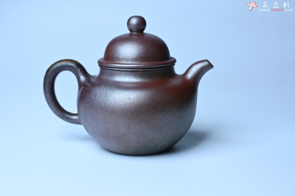 紫砂壶图片：美壶特惠 精致柴烧青灰泥掇球壶 茶人醉爱 - 紫砂壶之家紫砂壶网