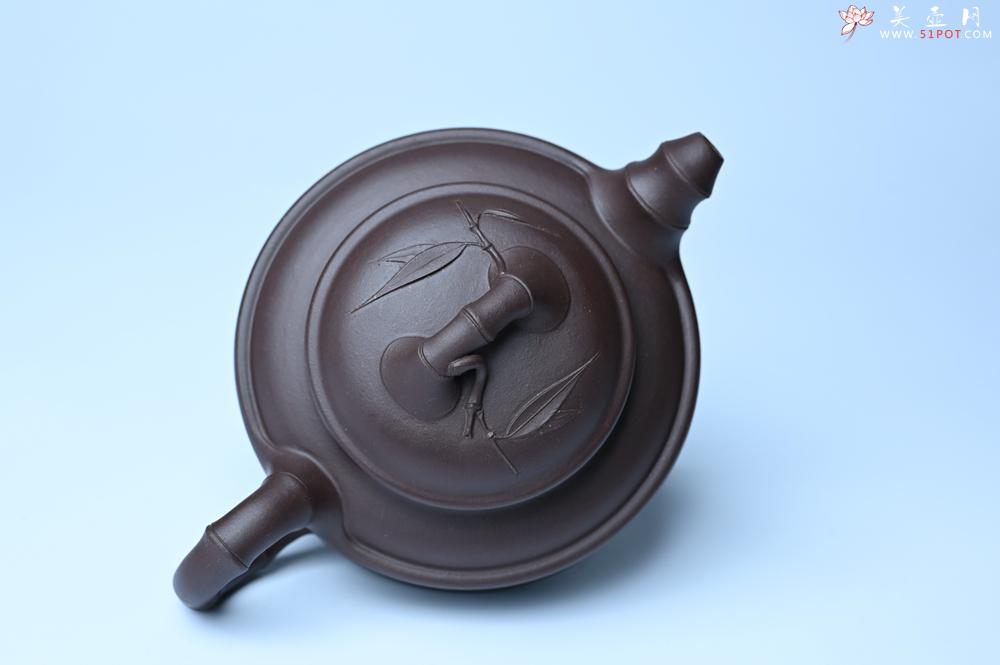 紫砂壶图片：美壶特惠 优质老紫泥双线竹鼓二式 养后特润 - 紫砂壶之家紫砂壶网
