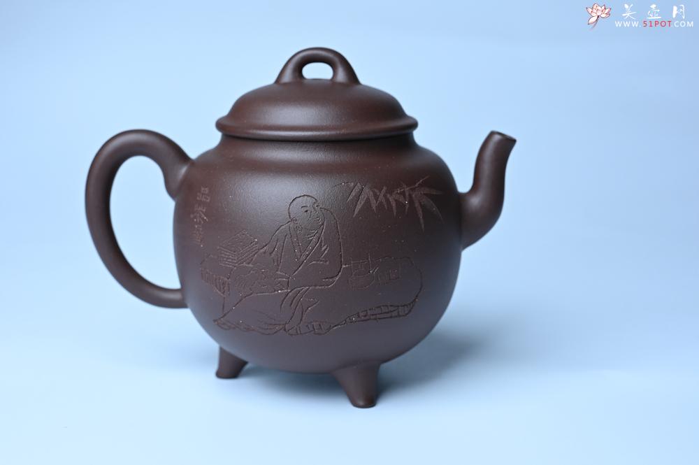 紫砂壶图片：美壶特惠 优质紫泥精致三足鼎壶 品茶论道 - 紫砂壶之家紫砂壶网