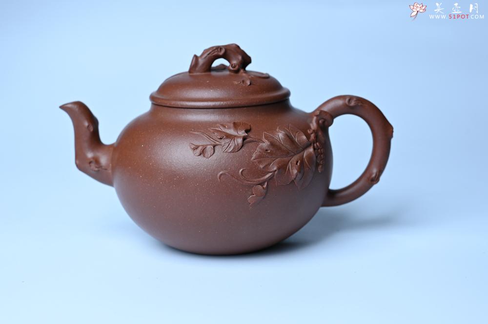 紫砂壶图片：美壶特惠 精品多子多福紫砂壶 帖叶生动细腻 送礼佳品 - 紫砂壶之家紫砂壶网