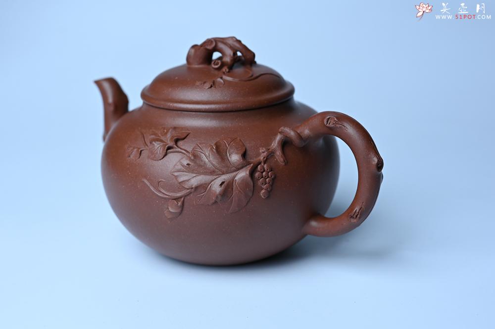 紫砂壶图片：美壶特惠 精品多子多福紫砂壶 帖叶生动细腻 送礼佳品 - 紫砂壶之家紫砂壶网