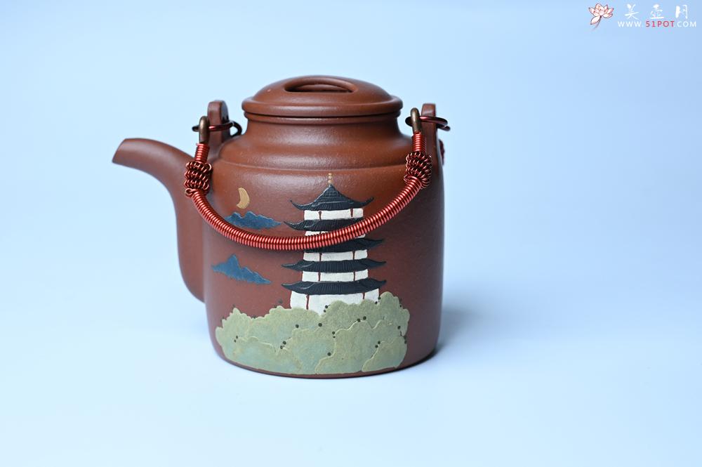 紫砂壶图片：美壶特惠 特好红皮龙精工洋桶壶 茶人醉爱 - 紫砂壶之家紫砂壶网