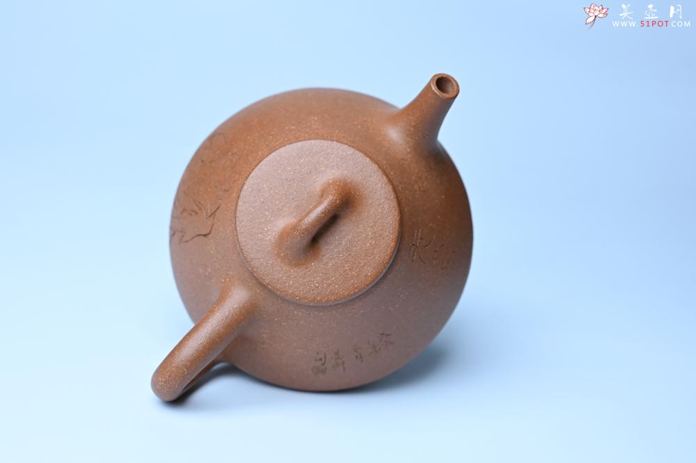 紫砂壶图片：油润五彩段泥 全手工薄胎子冶石瓢 难度大 骨肉匀挺 文气装饰罗汉图 无为 - 紫砂壶之家紫砂壶网